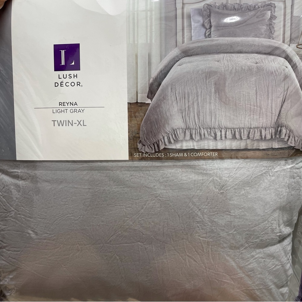 😴LUSH DECOR RUFFLE COMFORTER SET - Picture 6 of 10